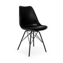 Set di 2 sedie nere con base in metallo nero Eco - Bonami Essentials