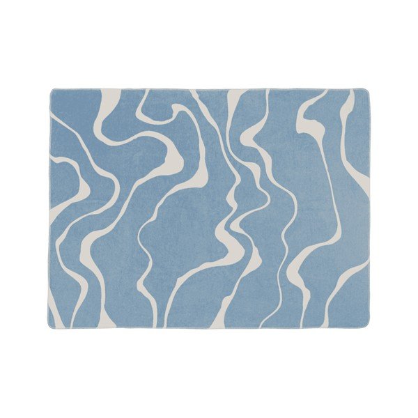 Coperta blu/color crema 150x200 cm Felu – noo.ma