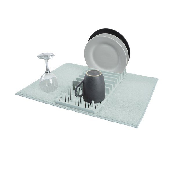 Tappetino scolapiatti azzurro in plastica 50x38 cm – Homéa-image-1