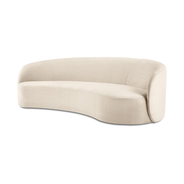 Divano asimmetrico in velluto beige, a destra Debbie - Mazzini Sofas-image-2