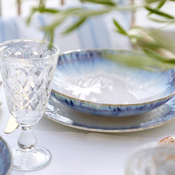 Piatto in gres blu e bianco , ⌀ 26,5 cm Brisa - Costa Nova-image-1