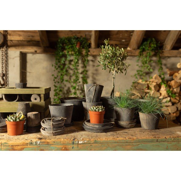 Piattini per vasi in set di 3 pezzi in terracotta ø 10 cm - Esschert Design-image-1