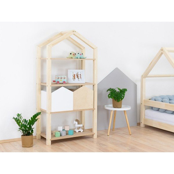 Scaffale in legno naturale con ripiani beige Tally, 153 x 78 cm - Benlemi