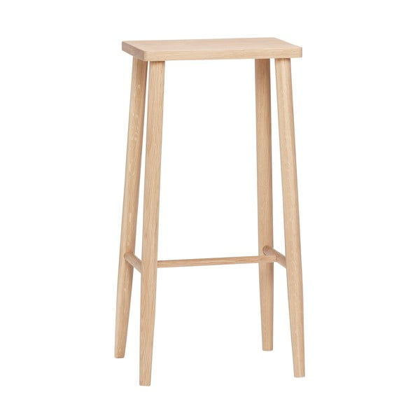 Sedia da bar di colore naturale in rovere massiccio (altezza della seduta 72 cm) Folk – Hübsch