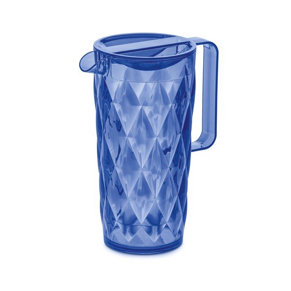 Modrá plastový džbán Tantitoni Crystal, 1,6 l