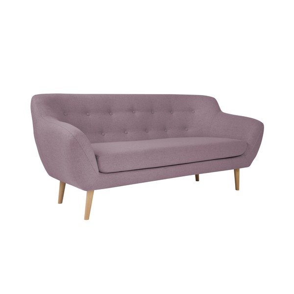 Divano rosa a tre posti con gambe leggere Sicile - Mazzini Sofas-image-4