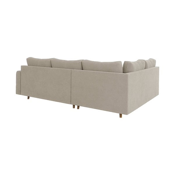 Divano angolare beige (con penisola a sinistra/a L) con rivestimento in bouclé Ariella – Ropez-image-2