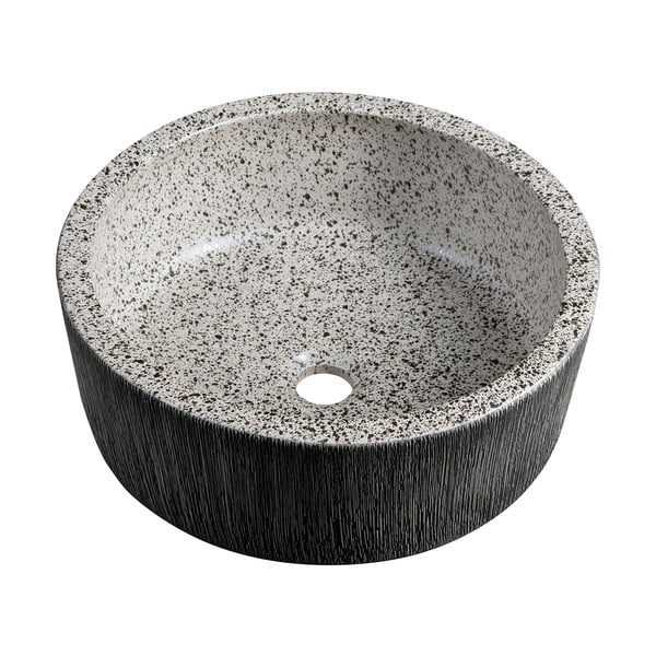 Lavabo rotondo in grigio scuro in ceramica ø 41 cm Priori – Sapho