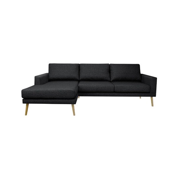 Divano angolare nero, angolo sinistro - Windsor & Co Sofas