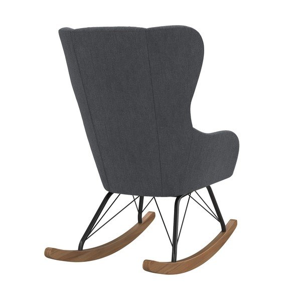 Sedia a dondolo grigia Harper - Novogratz-image-3