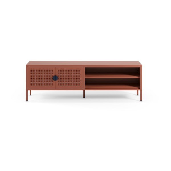 Mobile TV color terracotta in metallo 160x50x35 cm Sayla – Marckeric