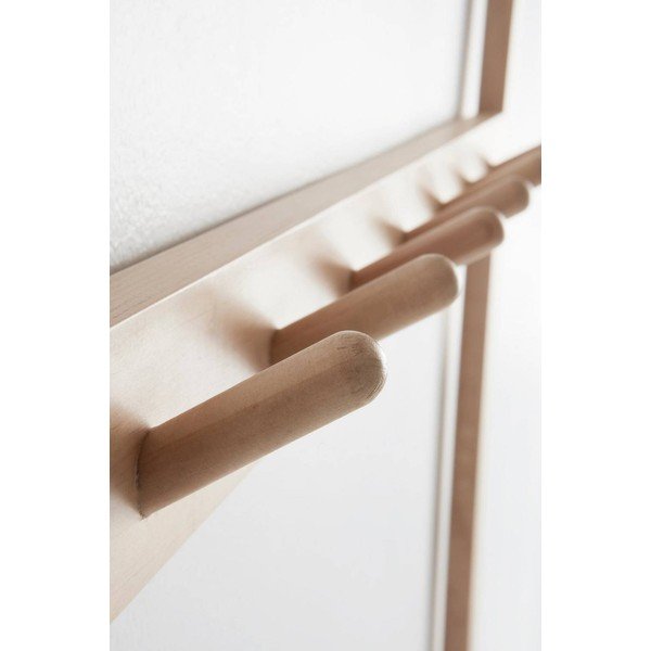 Set di mobili da ingresso colore naturale chiaro in pino massiccio 75x190x32 cm Cole – Jotex-image-3