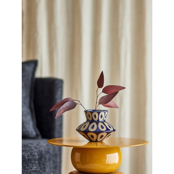 Vaso blu in gres fatto a mano (altezza totale 12 cm) Bashir – Bloomingville-image-1