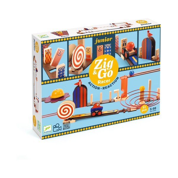 Binario in legno 51 pezzi Zig & Go Junior - Djeco
