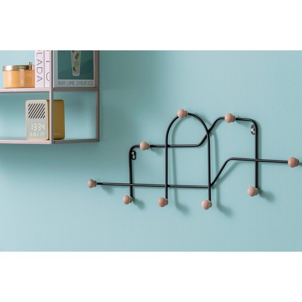 Attaccapanni da parete nero in metallo 71 cm Maze – PT LIVING-image-1