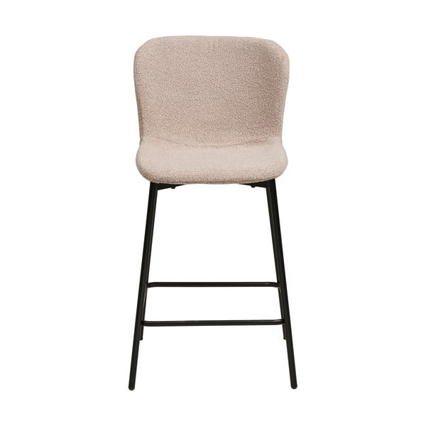 Sgabello da bar beige imbottito (altezza della seduta 65 cm) Maceda – House Nordic-image-2