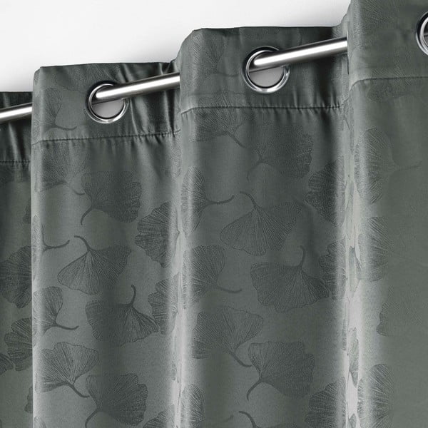 Tenda jacquard antracite oscurante 140x260 cm Lunella - douceur d'intérieur-image-1