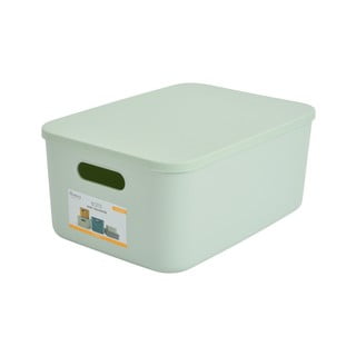 Scatola Portaoggetti In Plastica Con Coperchio 12,5L - Opaca Impilabile Per Casa E Ufficio 31,5x21,5x24cm