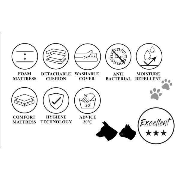 Letto per cani marrone chiaro 50x65 cm - Madison-image-4