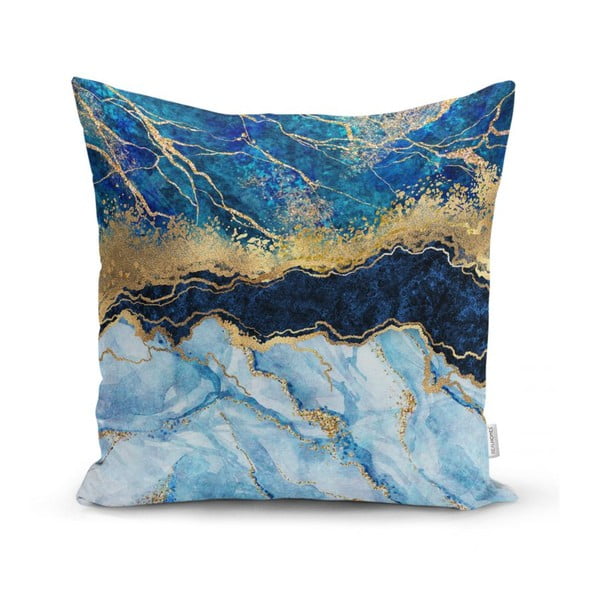 Federa Marmo con Blu, 45 x 45 cm - Minimalist Cushion Covers