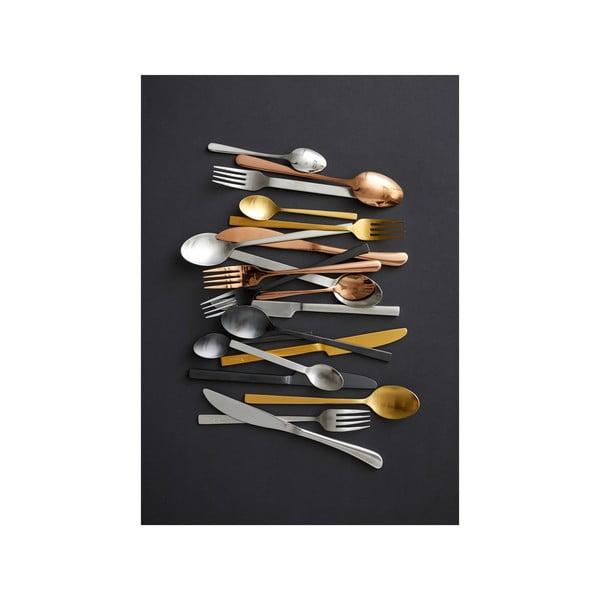Posate color argento opaco in acciaio 16 pz – Bitz-image-2