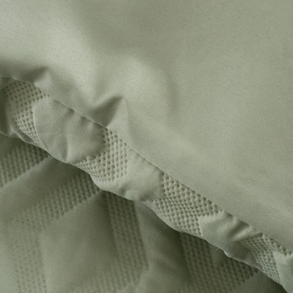 Biancheria da letto singola verde 135x200 cm Jacob Geo - Catherine Lansfield-image-3