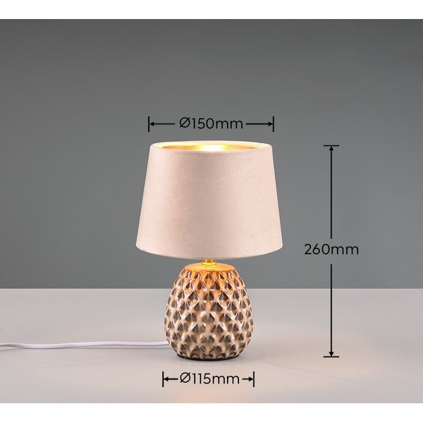 Lampada da tavolo beige (altezza 27 cm) Ariana - Reality-image-4