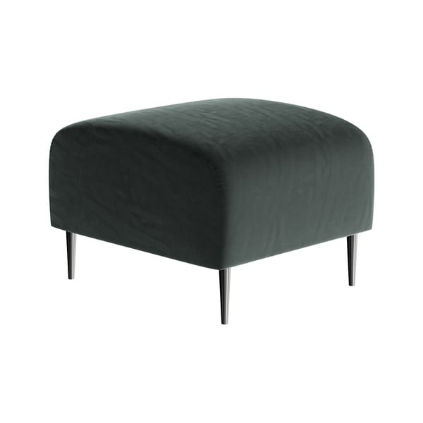 Pouf in velluto grigio scuro Shel - Ghado