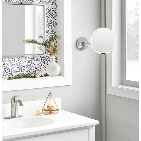 Specchio da parete/per make-up con illuminazione/con ingrandimento (5x) ø 20 cm Sensor – simplehuman-image-1