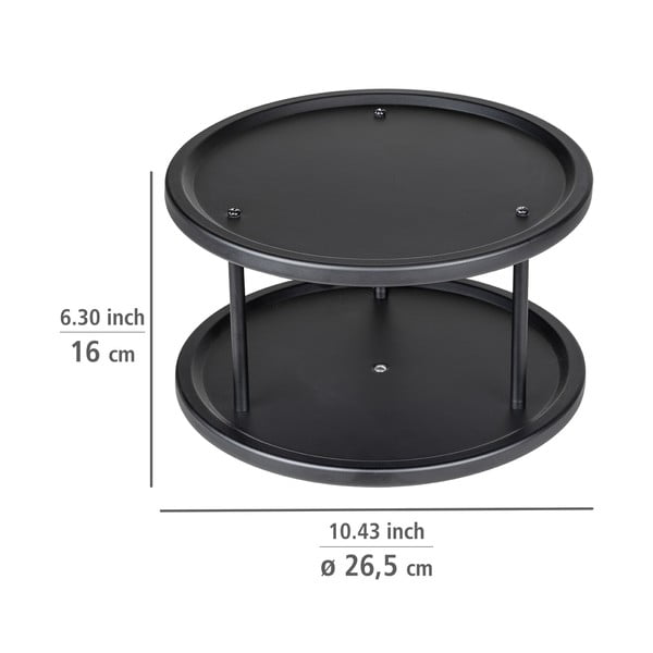 Organizzatore di spezie nero Lazy Susan - Wenko-image-3