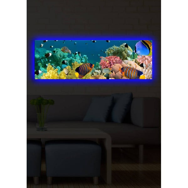 Quadro illuminato Mare, 90 x 30 cm - Wallity-image-1