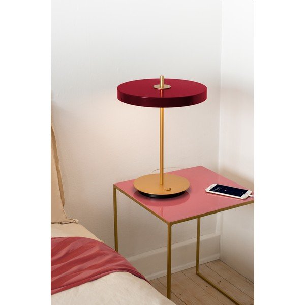Lampada da tavolo dimmerabile a LED bordeaux con paralume in metallo (altezza 41,5 cm) Asteria Table - UMAGE-image-1