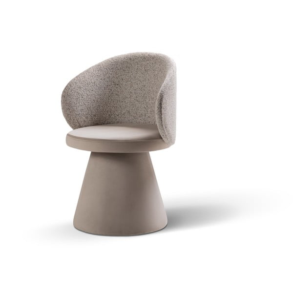 Poltrona beige con rivestimento in velluto Inez – Micadoni -image-2