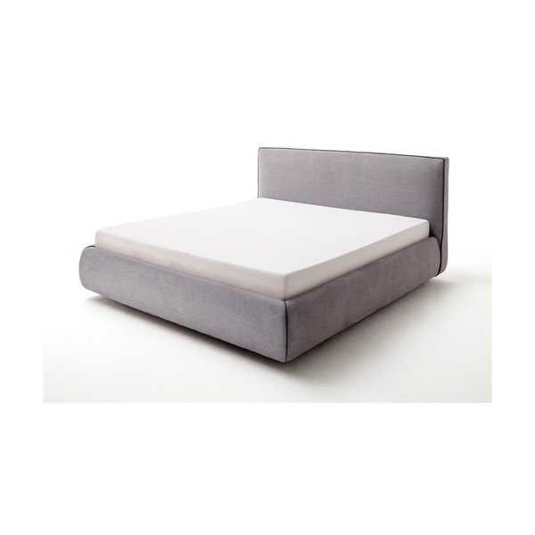 Letto matrimoniale imbottito grigio rete non inclusa 180x200 cm Milan – Meise Möbel-image-4