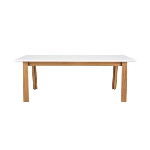 Tavolo da pranzo pieghevole bianco con gambe in legno di quercia Profil - Tenzo-image-3