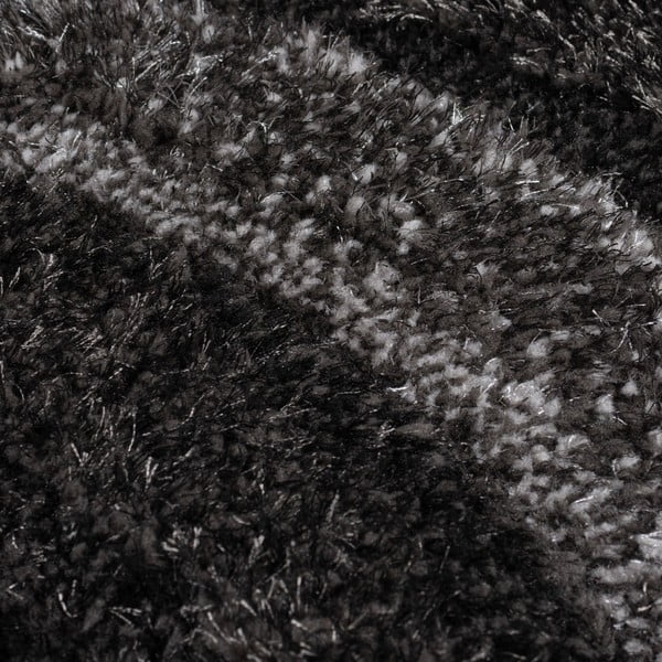 Tappeto nero e grigio tessuto a mano in fibre riciclate 160x230 cm Velvet - Flair Rugs-image-3