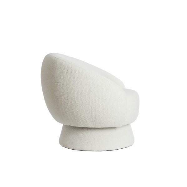 Poltrona color crema in tessuto bouclé Avoria - Light & Living-image-3