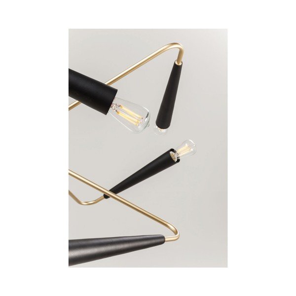 Lampada da soffitto nera con dettagli dorati Harlekin - Kare Design-image-1