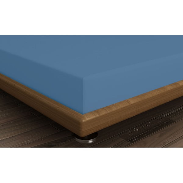 Lenzuolo con angoli blu in cotone 140x200 cm – Mijolnir-image-1