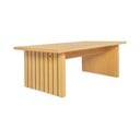 Tavolino con piano in rovere decorato in colore naturale 60x120 cm Stripe - Woodman
