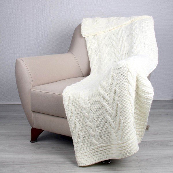 Copriletto crema chiaro Talia, 130 x 170 cm - Homemania Decor