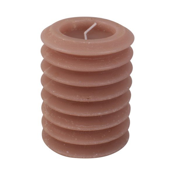 Candela a strati rosa antico, altezza 10 cm Layered Circles - PT LIVING