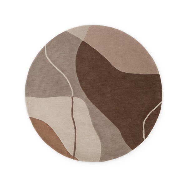 Tappeto rotondo marrone in lana ø 200 cm Muse – Villeroy&Boch