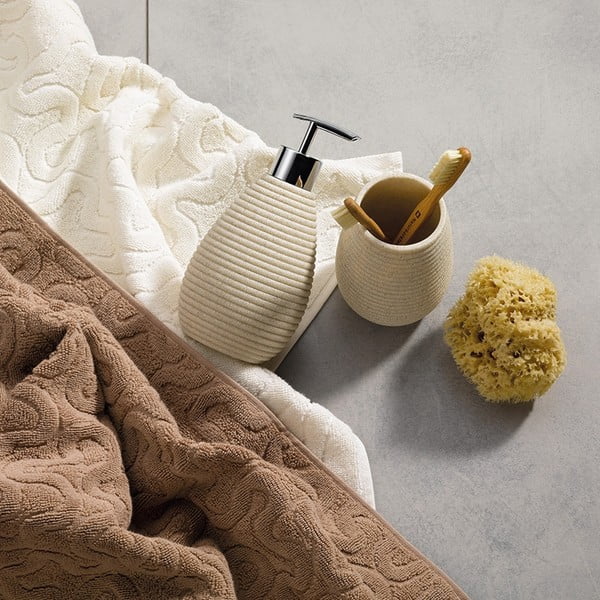Tazza beige per spazzolini da denti Medea - Kela-image-1
