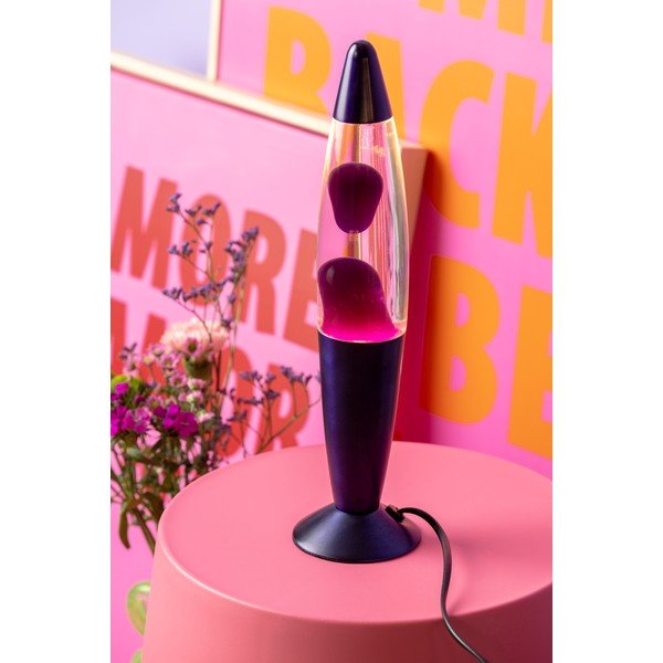 Lava lamp viola in vetro (altezza totale 35,5 cm) Funky Rocket Lava – Leitmotiv-image-1