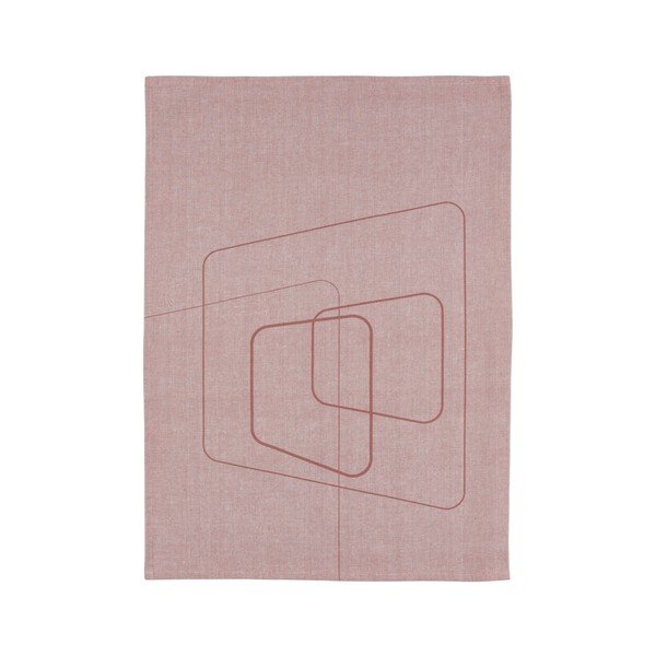 Růžová kuchyňská utěrka ZONE Squares