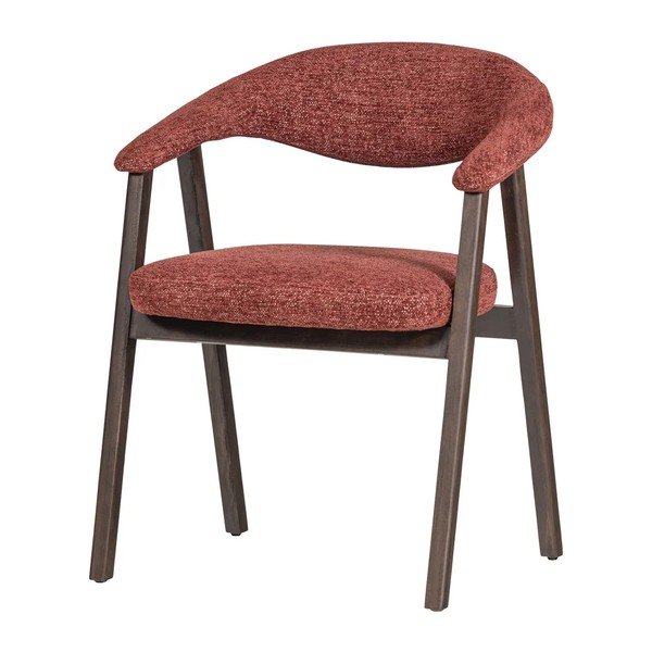 Sedie da pranzo in set burgundy imbottito con braccioli 2 pz Avar – WOOOD-image-2