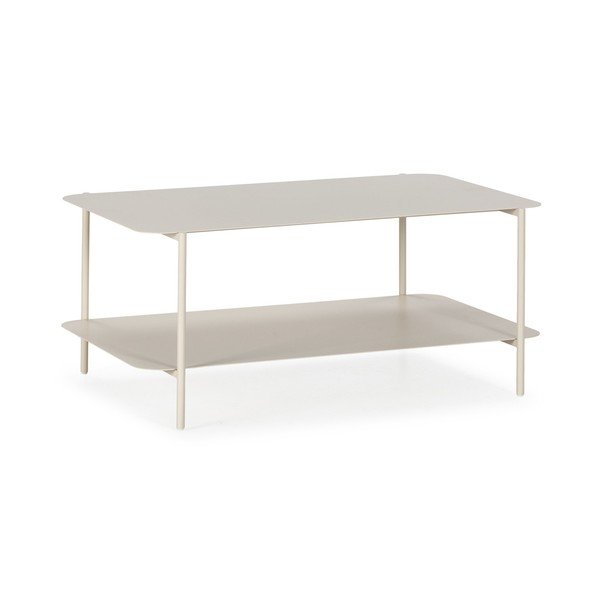 Tavolino da salotto color crema in metallo 58x90 cm Beatrix – MOME