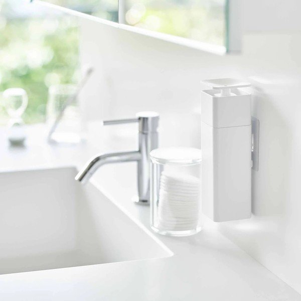 Dispenser per sapone senza foratura bianco in plastica 230 ml Film Hook – YAMAZAKI-image-2