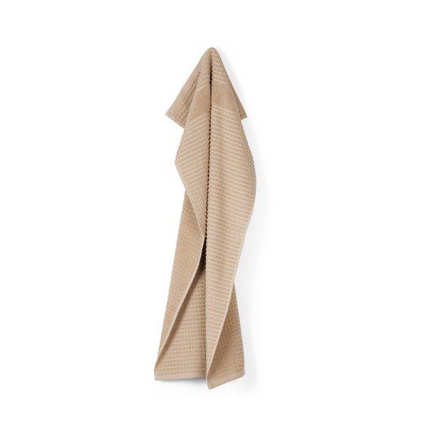 Asciugamano beige in cotone biologico 50x100 cm Check - JUNA-image-3